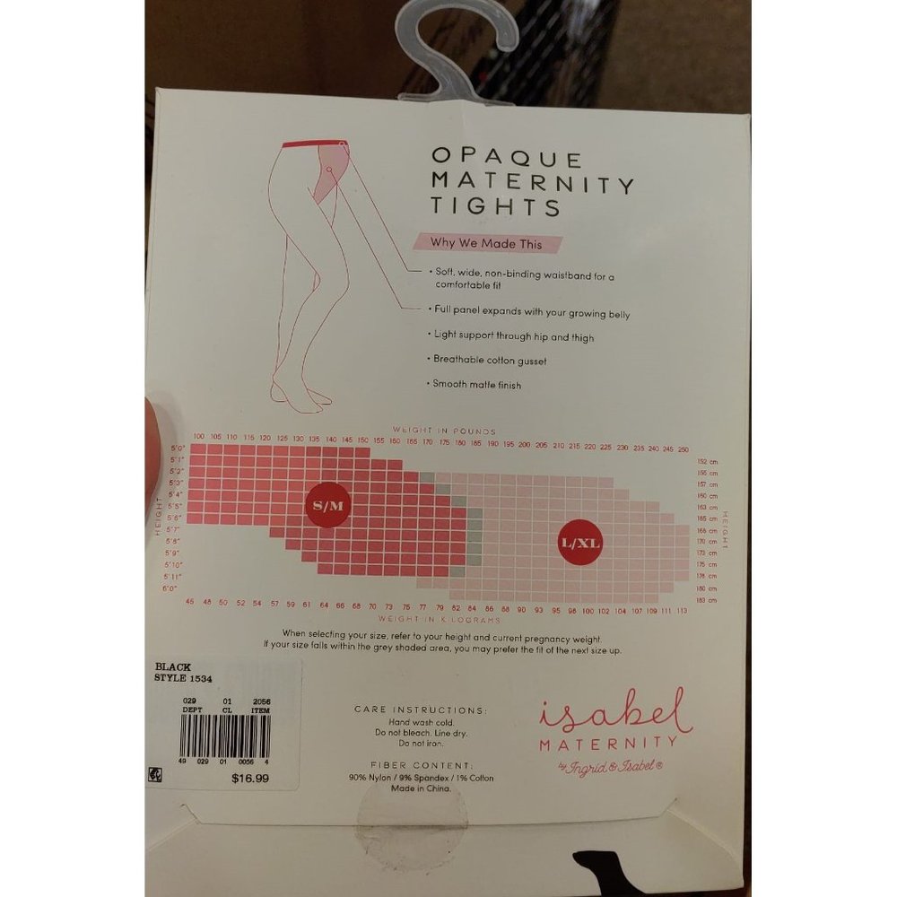 Isabel Maternity by Ingrid & Isabel Opaque Tights - Black - Picture 5 of 9